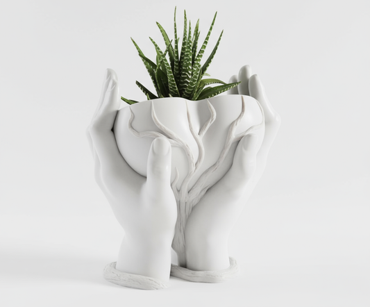 Bloempot met witte achtergrond