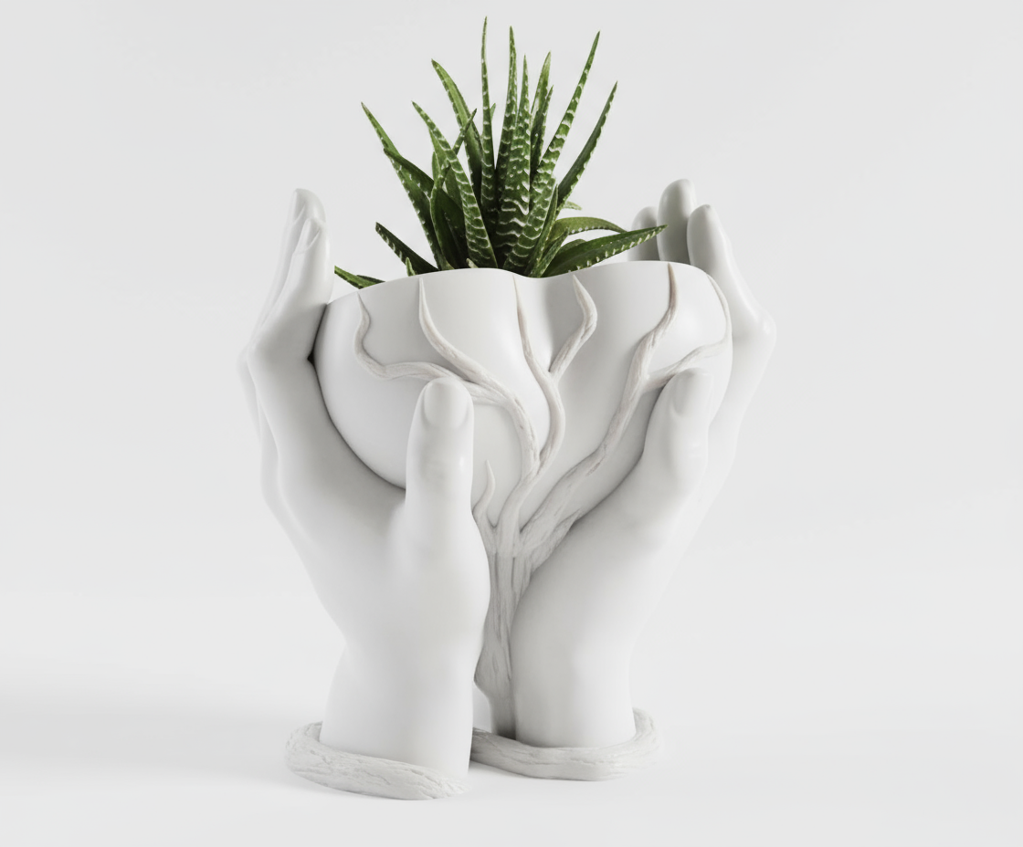 Bloempot met witte achtergrond